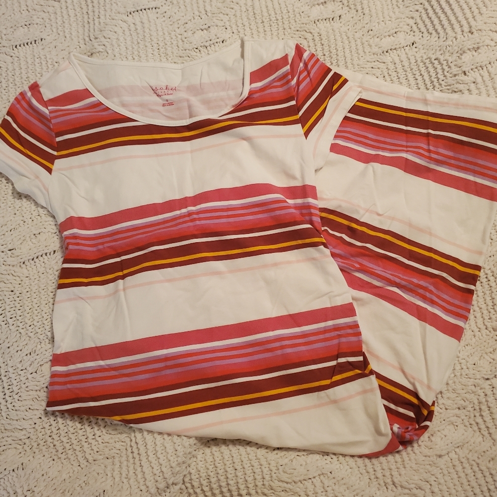 Striped Short Sleeve Maternity Dress - Isabel by Ingrid & Isabel size Small - Picture 3 of 5